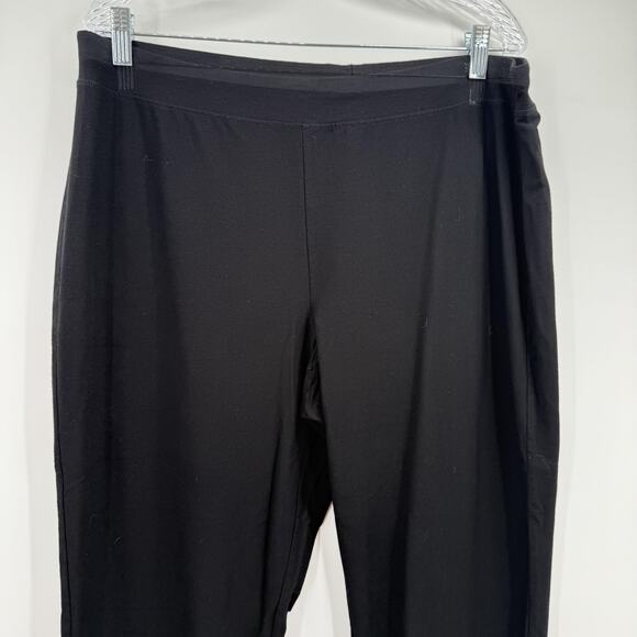 Eileen Fisher Pants Womens XL Black Pull On Stretch Capsule Career Minimalist - Picture 2 of 14